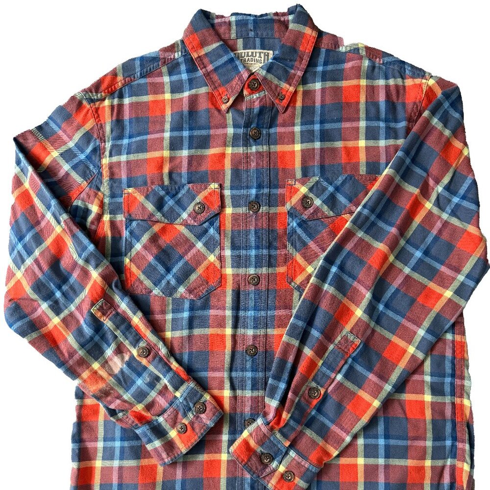 Duluth  Trading Co Men's Free Swingin' Flannel Relaxed Fit Shirt Size - M